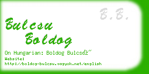 bulcsu boldog business card